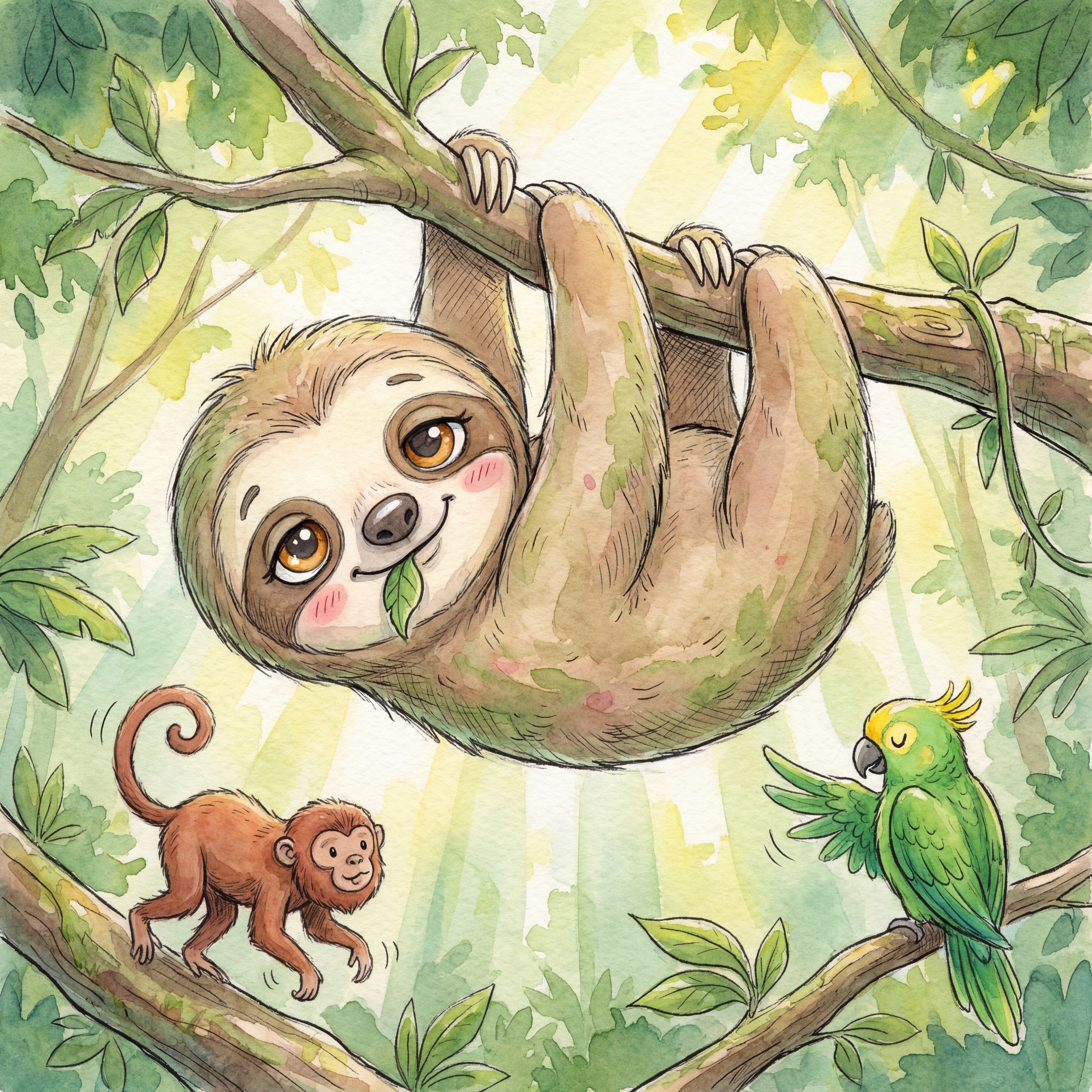 Suki hanging upside down