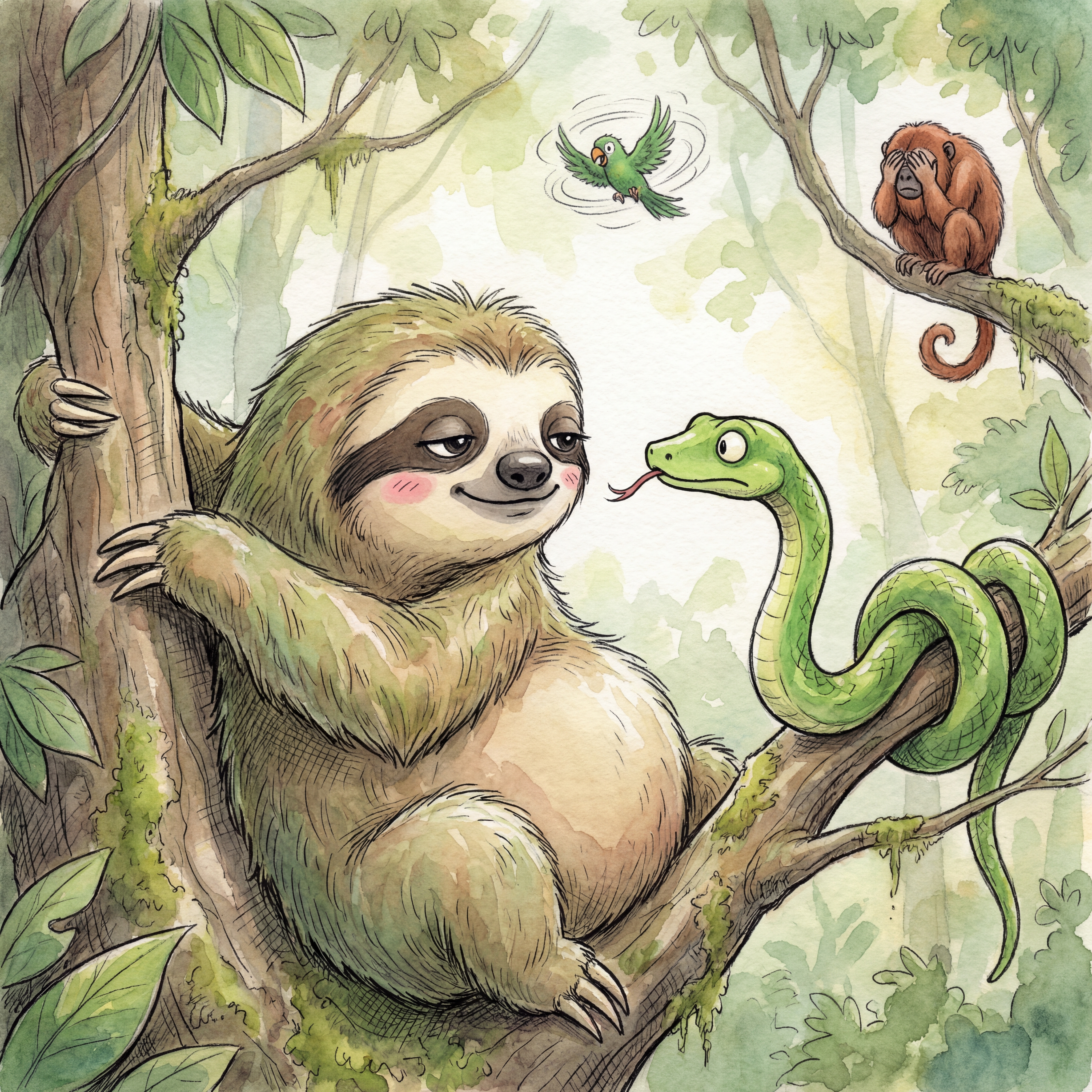 Snake face to face with Suki