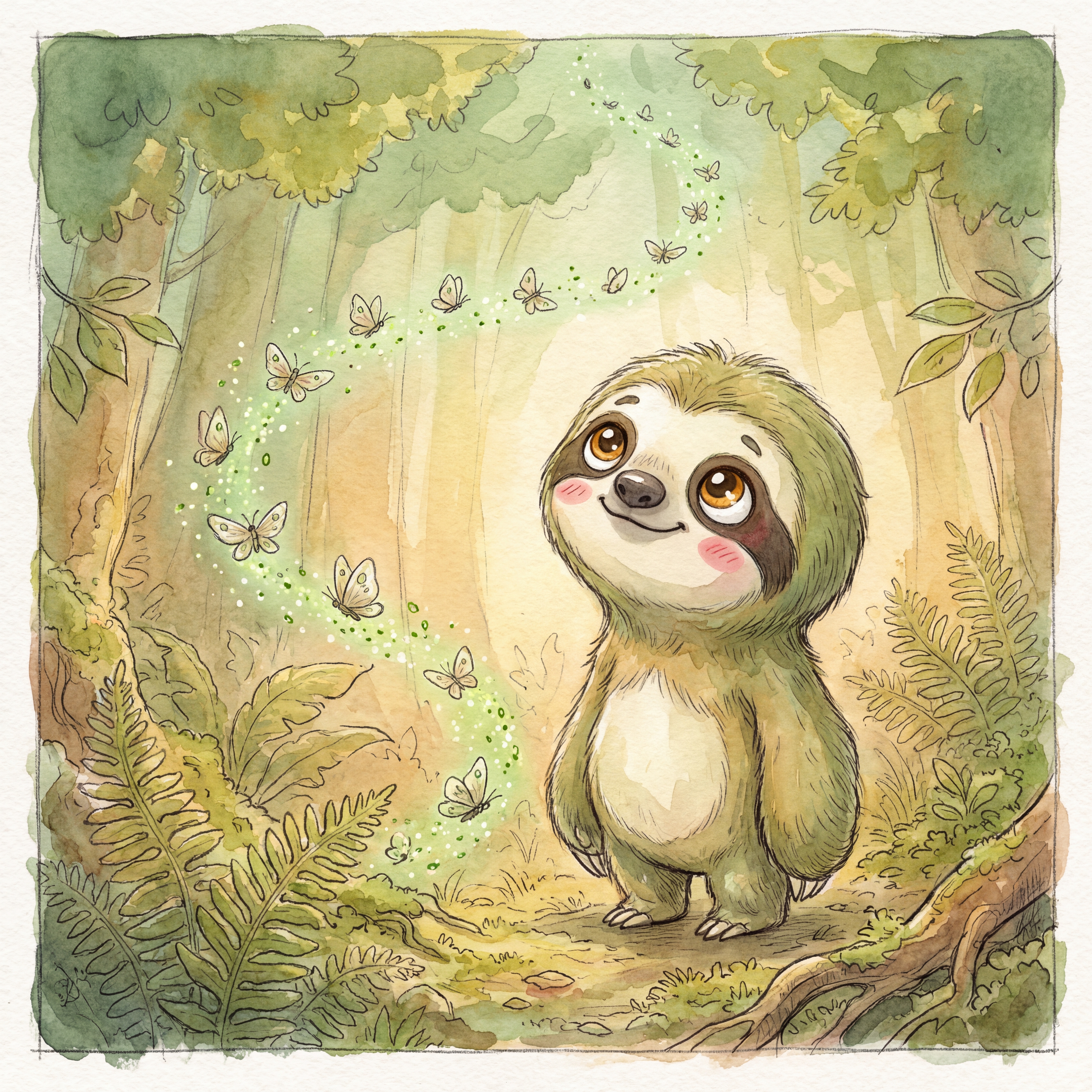 Moths carrying algae upward